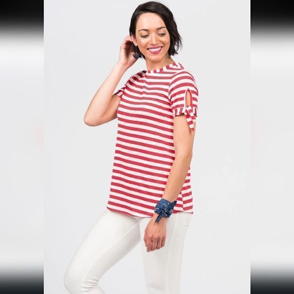 NWT Tie Sleeve Top Tunic Length Agnes & Dora - Picture 5 of 6